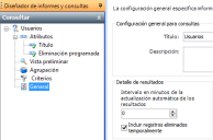Seleccione la casilla Incluir registros con borrado lógico de la página General